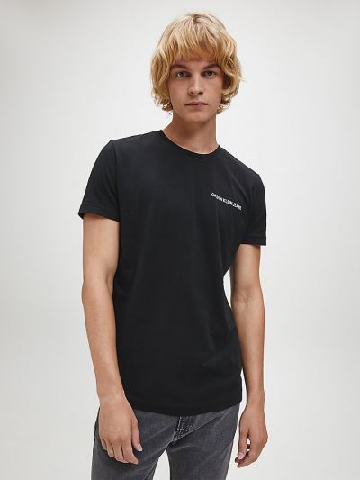 Calvin Klein Ruhák HU746163 | Calvin Klein Slim Organic Cotton Férfi Póló Fekete